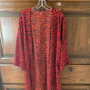 Leopard print kimono